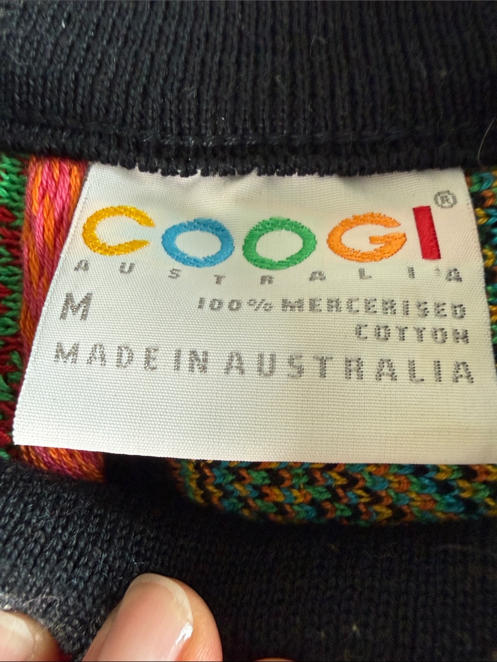 COOGI sweater vintage 90’s hip hop cotton multicolor like new size medium - Picture 6 of 9